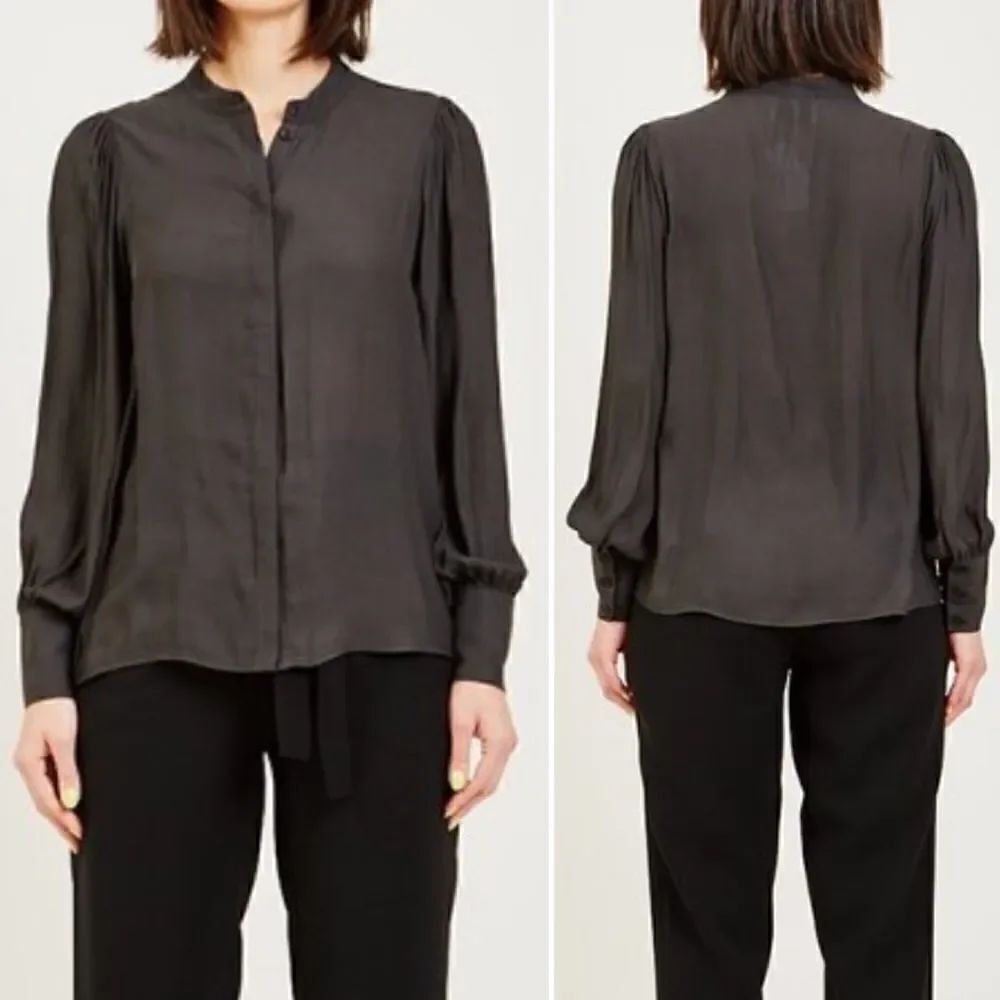 JUST FEMALE Dark Grey Carolyn Blouse-S